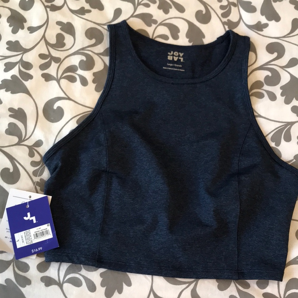 Dark Blue JoyLab Workout Crop